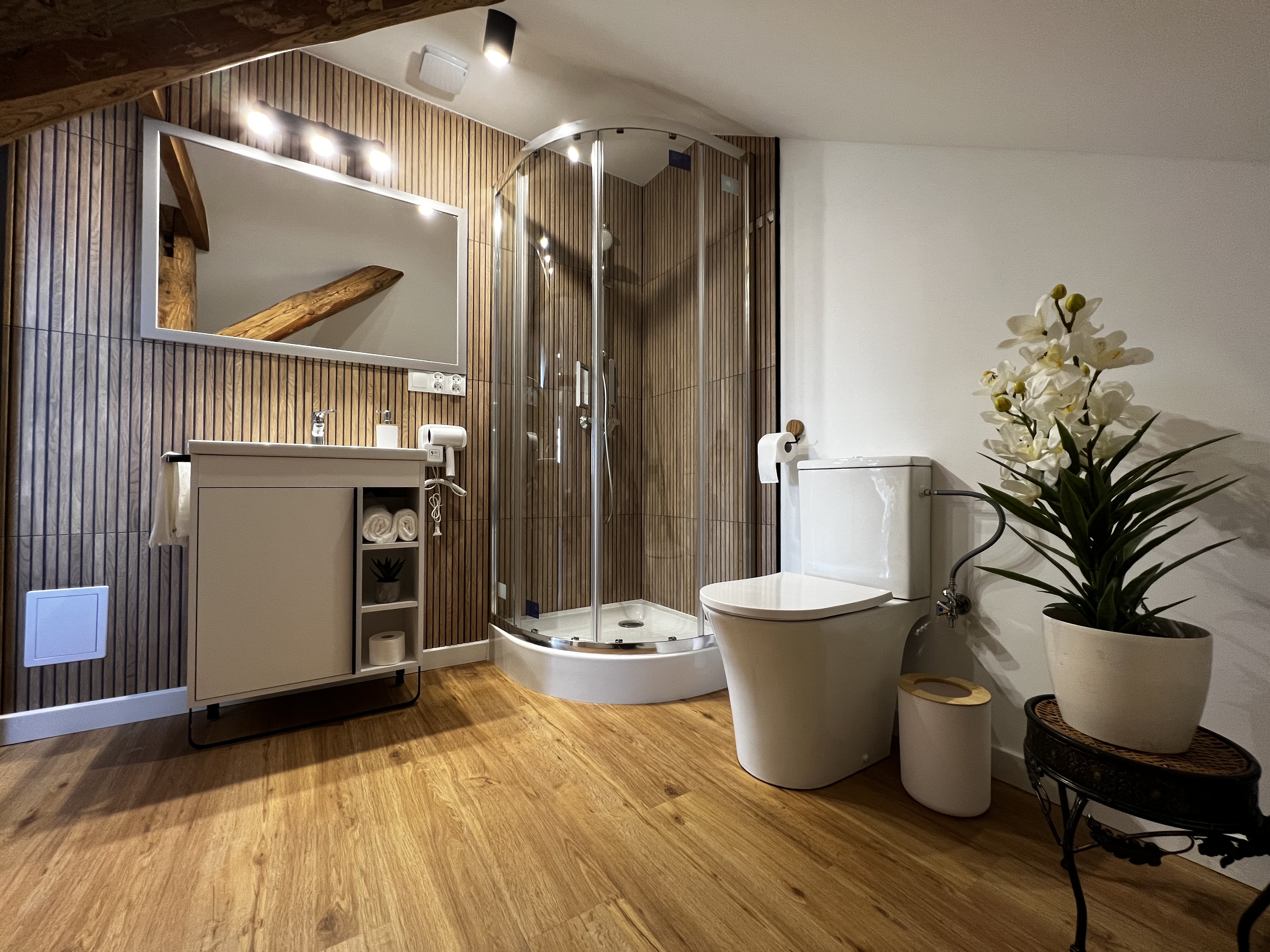 Wejście i elewacja z drewna